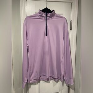 Polo Ralph Lauren Lavender Purple Quarter Zip Pullover Mock Long Sleeve Golf Top